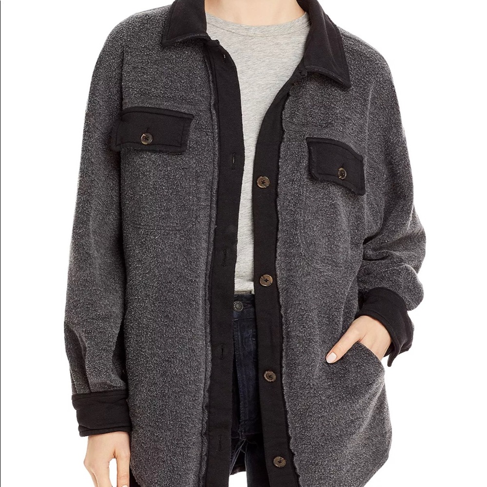 Free People Ruby Jacket in Washed Black